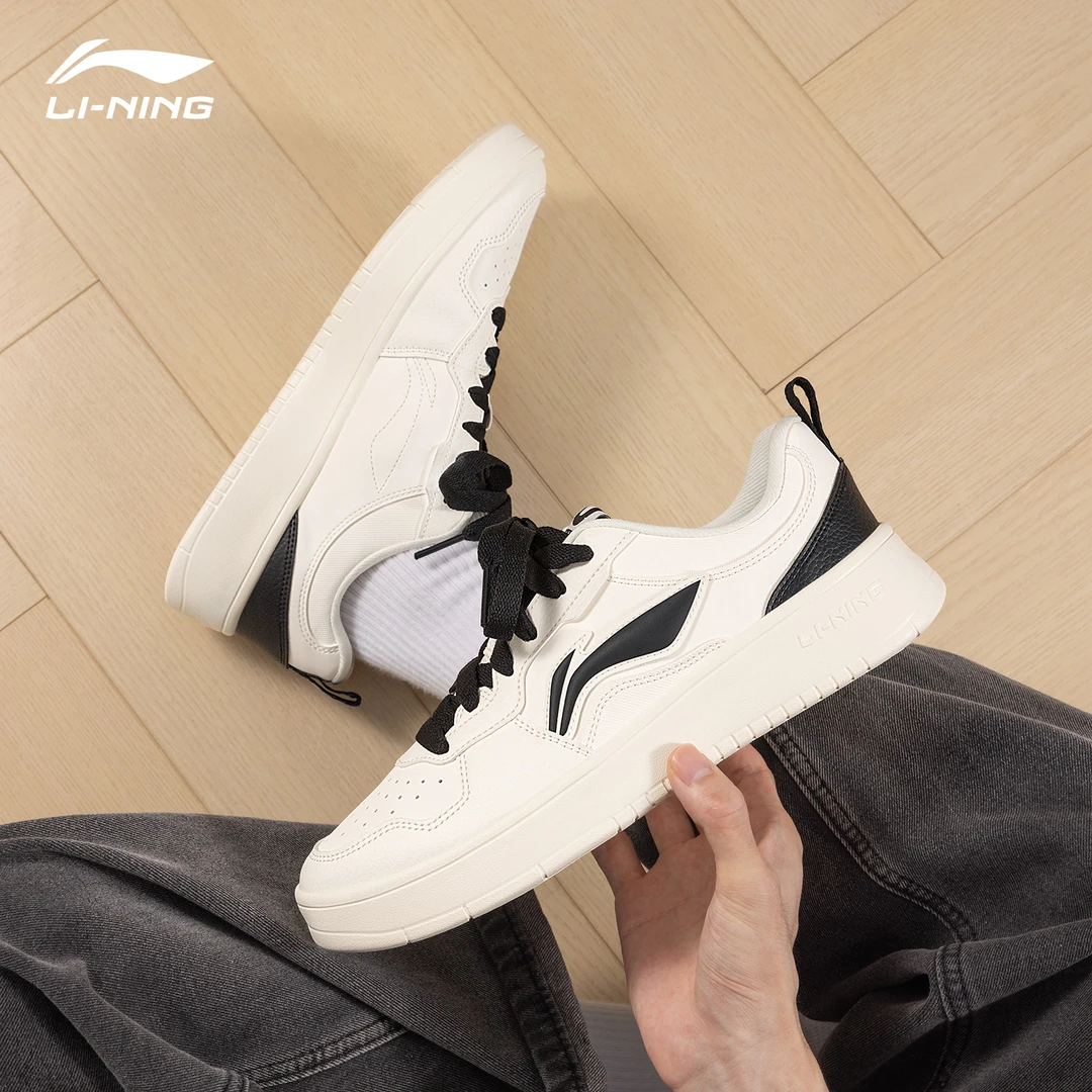 李宁初云板鞋男鞋痞帅鞋子2025新款舒适软弹潮时尚运动鞋小白鞋子