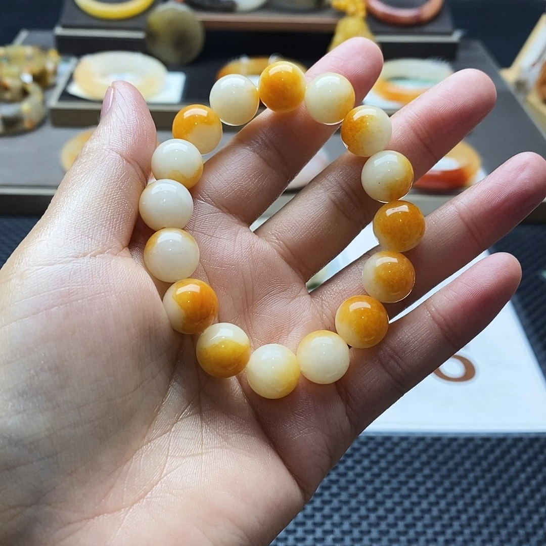 石英质玉（黄龙玉）未镶嵌手镯