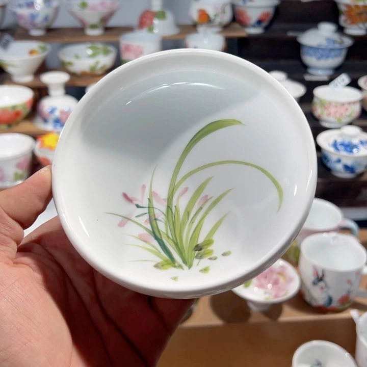 景德镇手工手绘陶瓷5寸蘸料碟