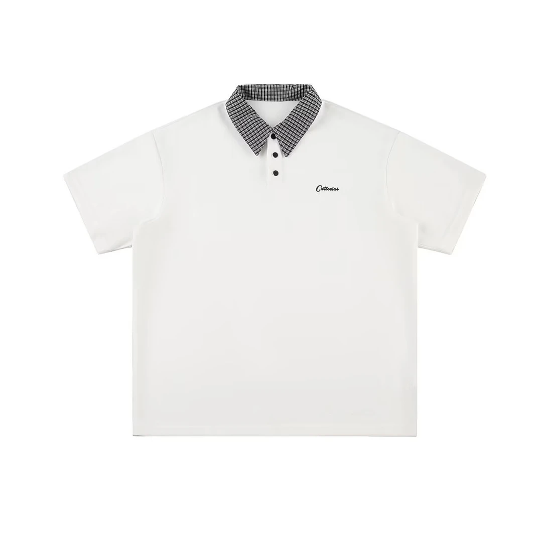 夏季新款重磅短袖t恤男美式休闲POLO衫男款简约百搭男生上衣