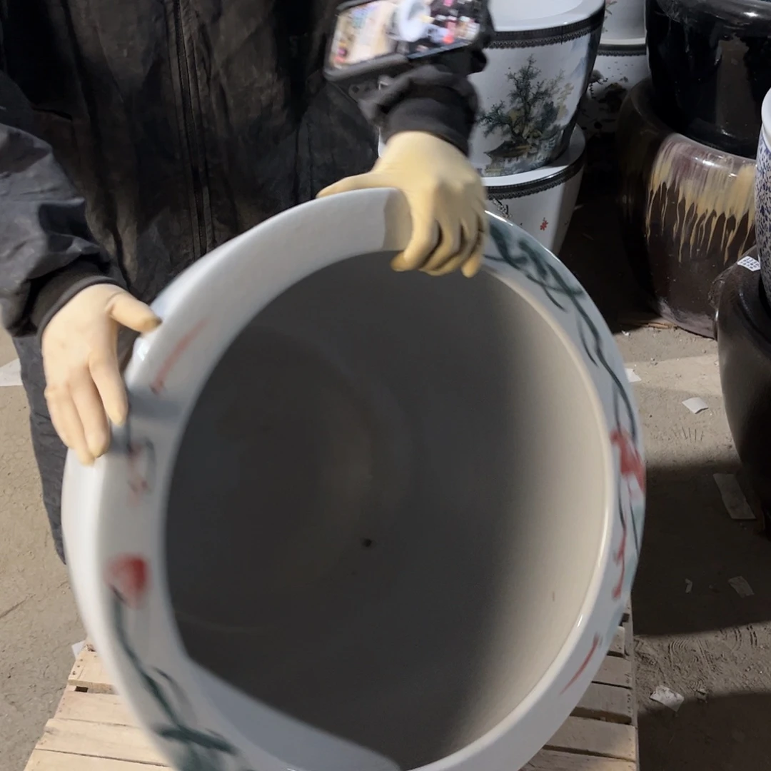 瓷片平口红荷花52.88888