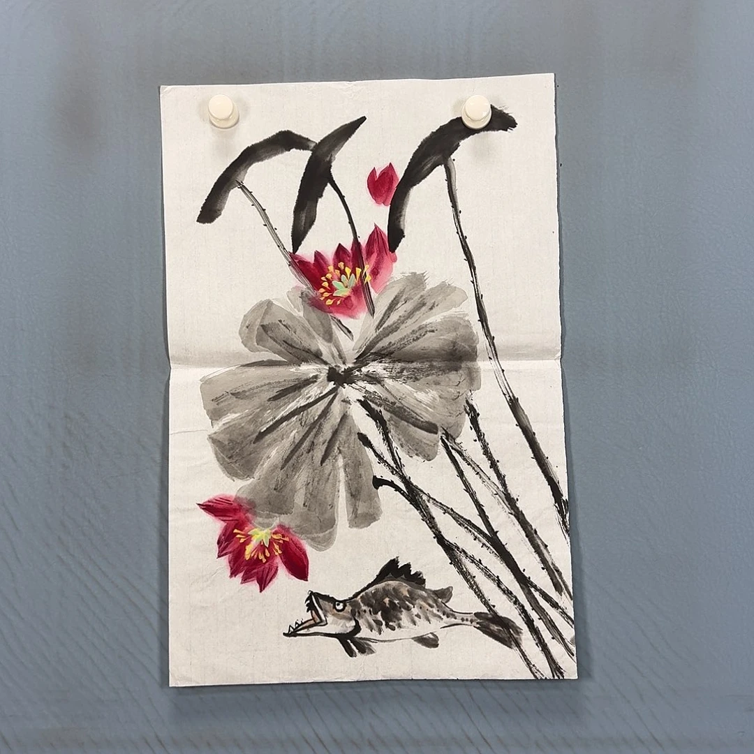 国画1381 牡丹图画师大