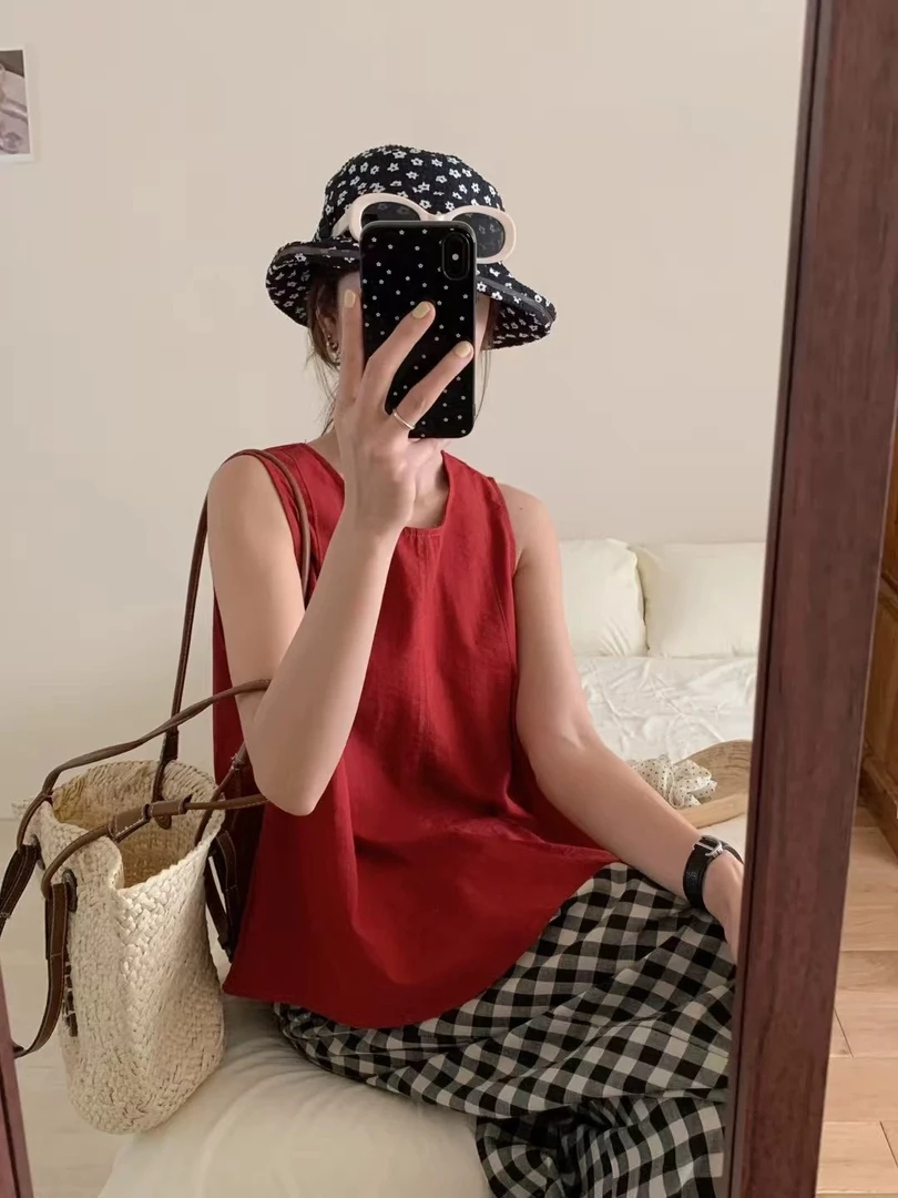 编号款（500-599）2025夏季新款韩系小众无袖吊带小衫上衣背心女