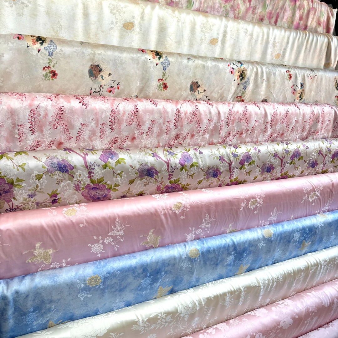 【直播间专用】人丝香云纱面料165超宽门幅新中式国风面料