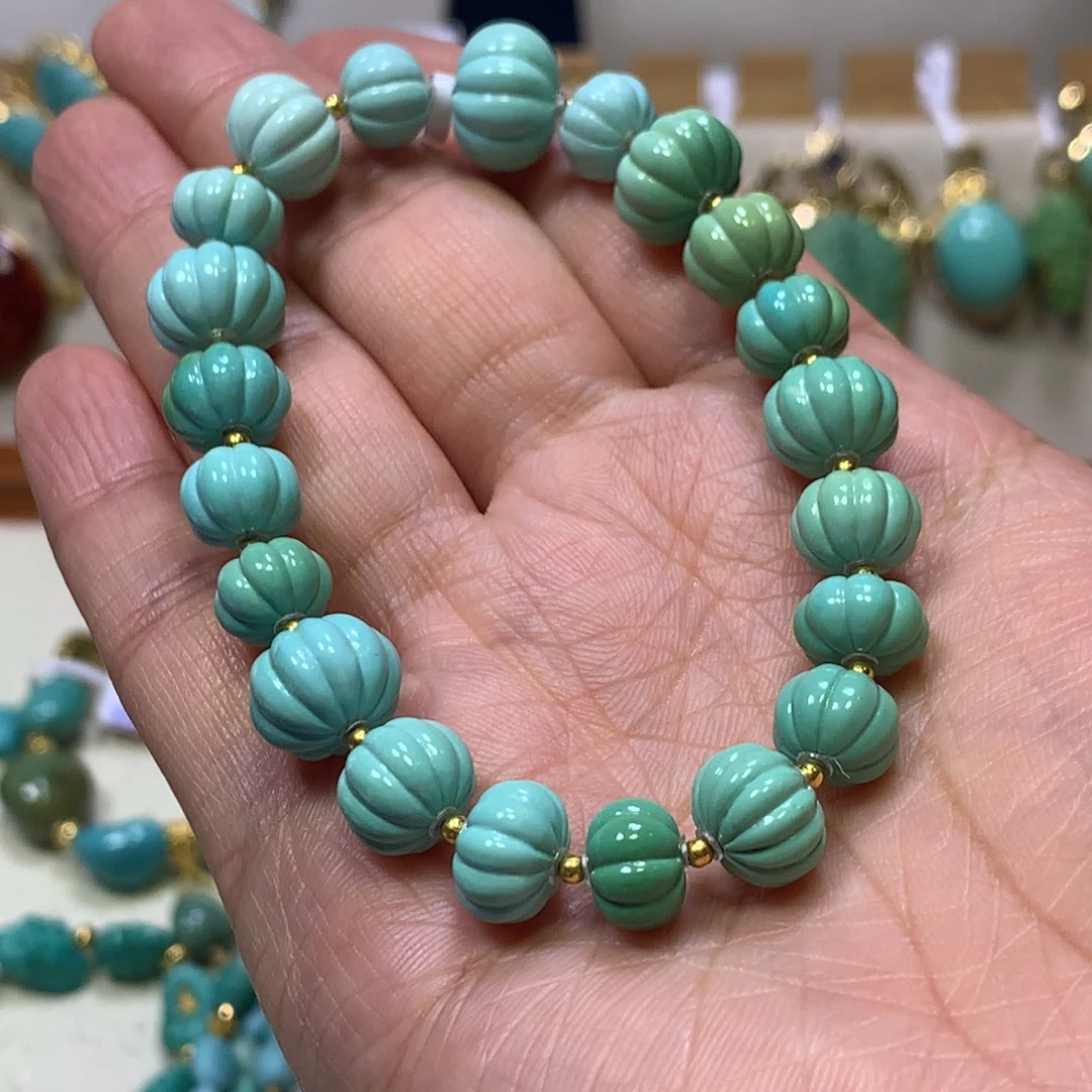 绿松石18K金镶嵌单圈