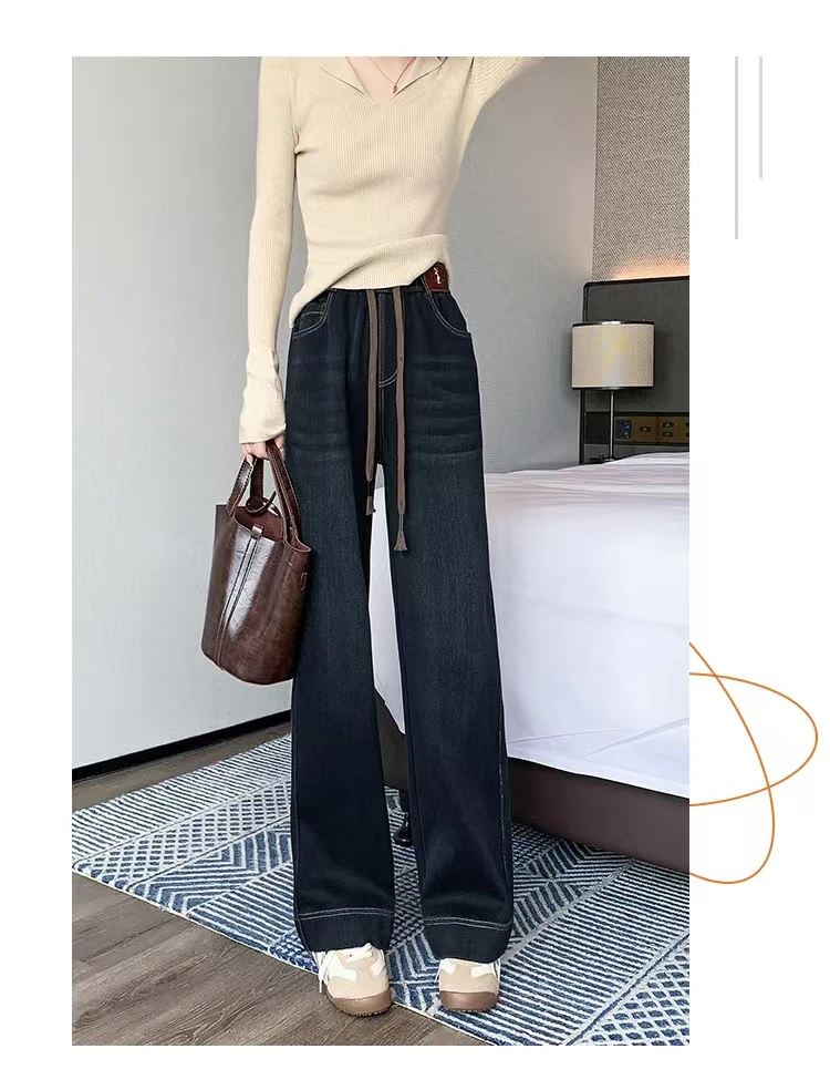 高腰冬季百搭显瘦牛仔裤