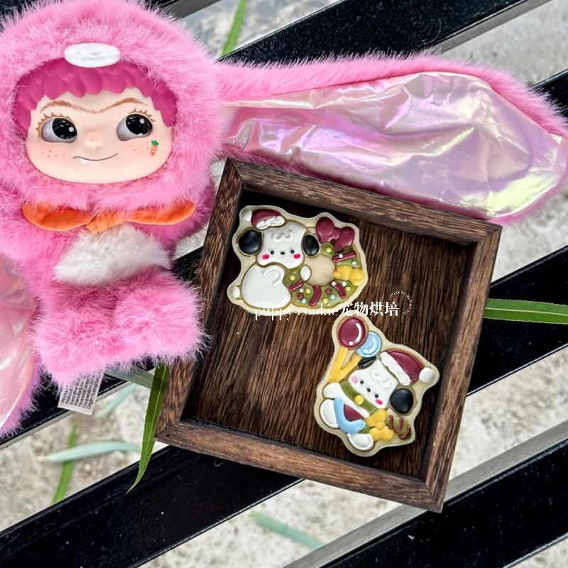 手工宠物零食鸡肉淋面饼干0添加狗猫异宠磨牙训练奖励圣诞饼干