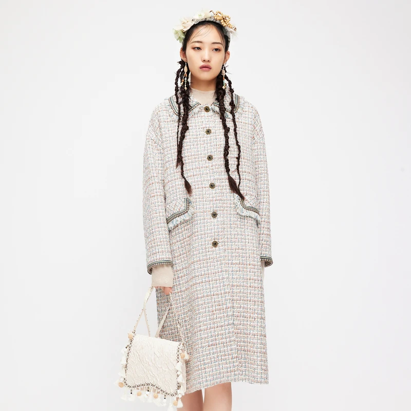 0037【赵老板专属】【情调文艺】菀草壹春装新款大衣D62910211