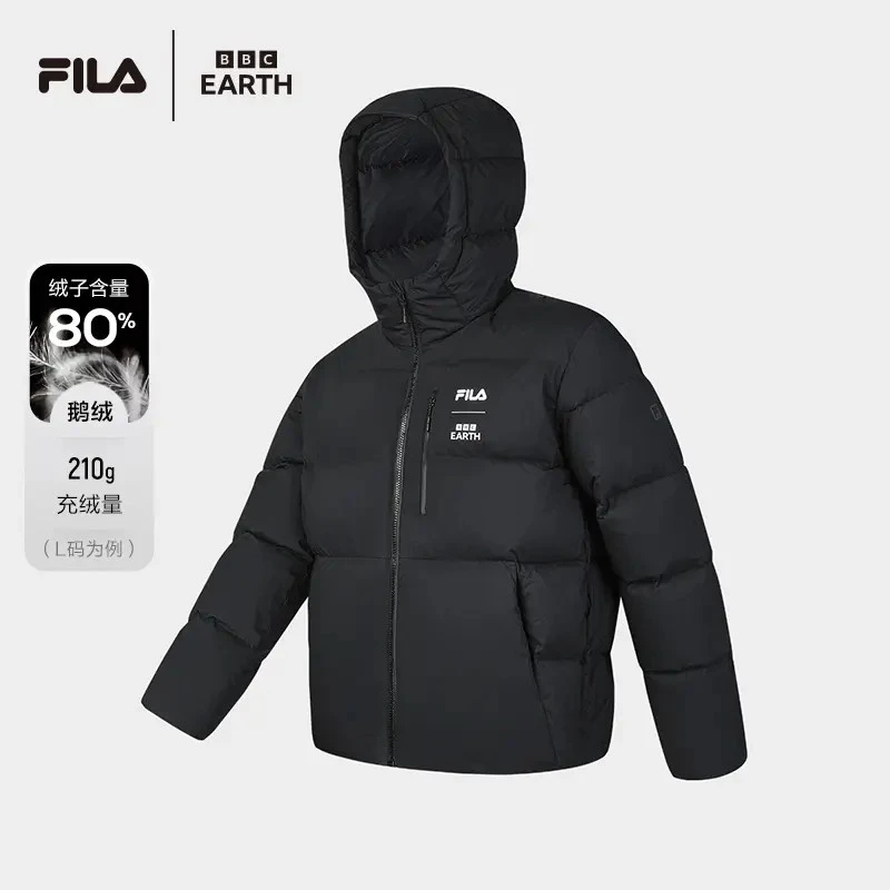 Fila/斐乐男子【BBC联名防水透湿】户外宽松连帽羽绒服A11M447906F