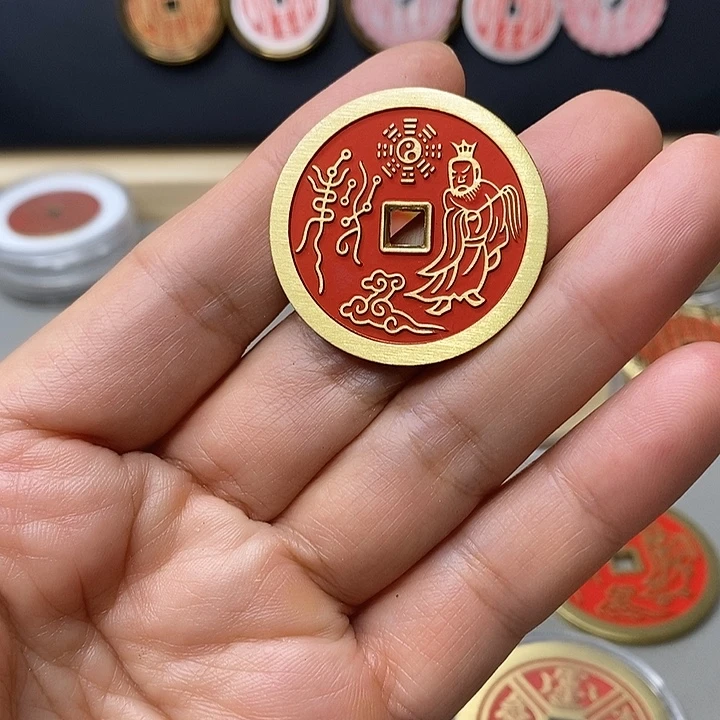 山***峰铜现代仿制工艺文创铜币
