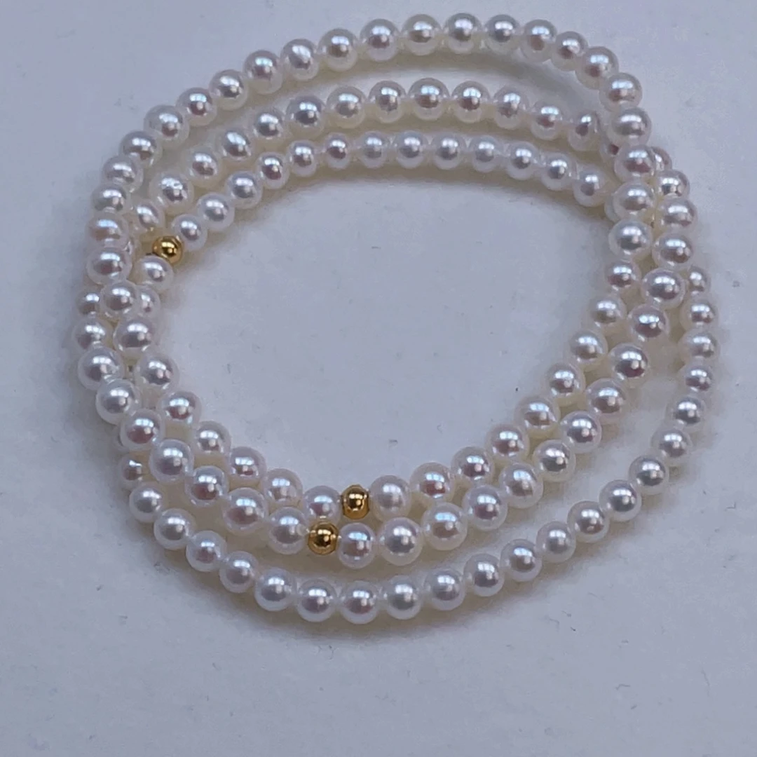 手链淡水珍珠银S925镶嵌