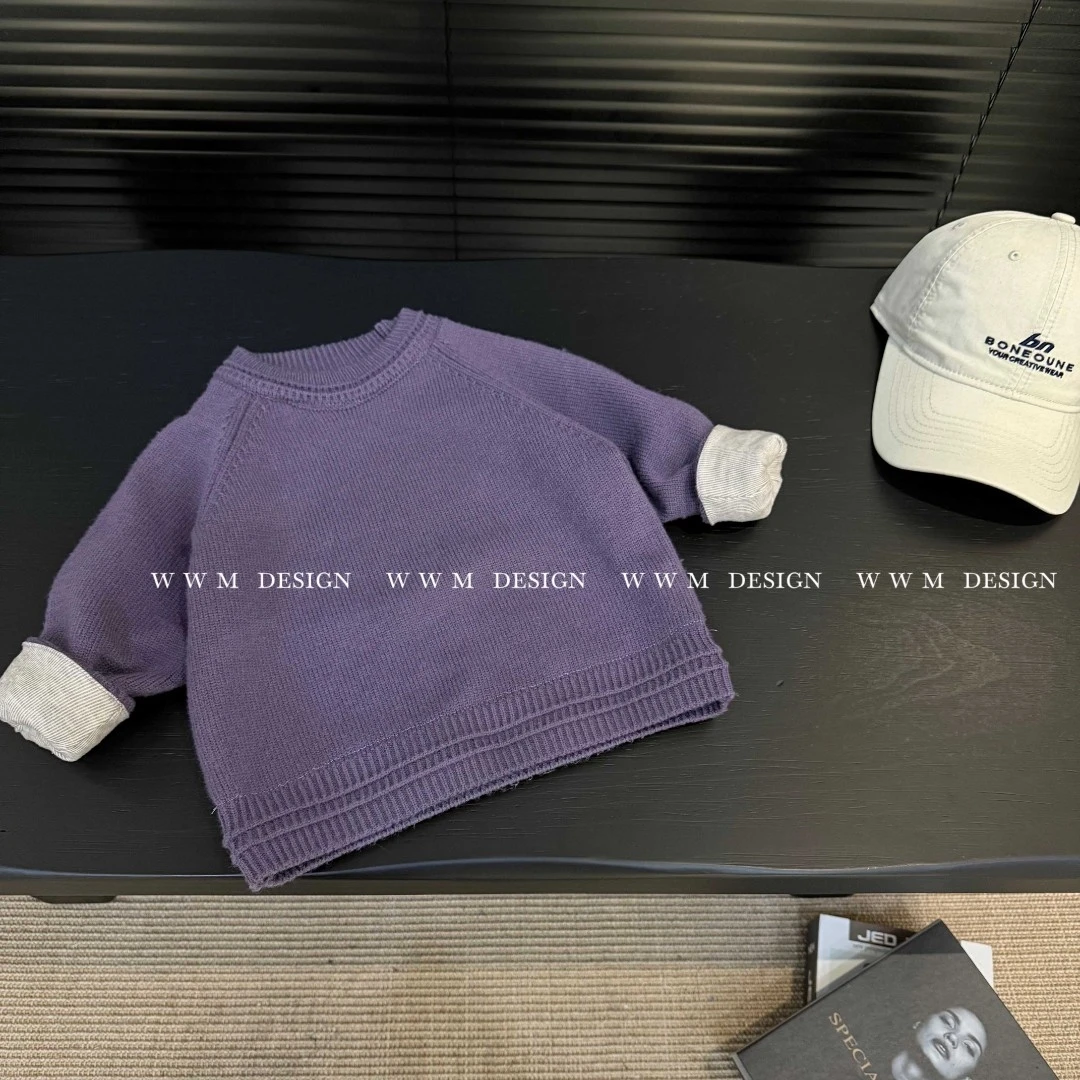 【文文妈专属】男童毛衣2025新款童装冬装爆款加绒加厚宝宝打底