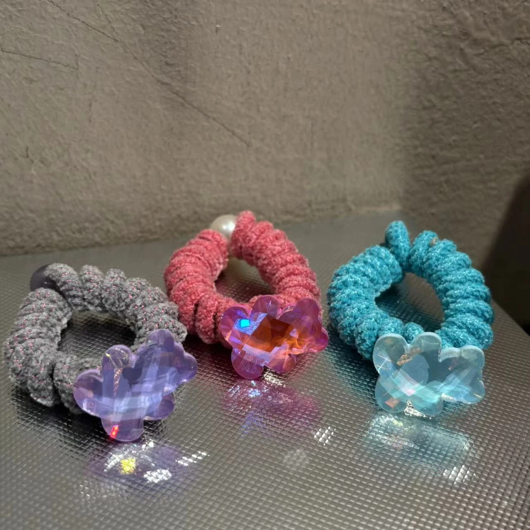 东大门时尚小熊电话线发圈T673