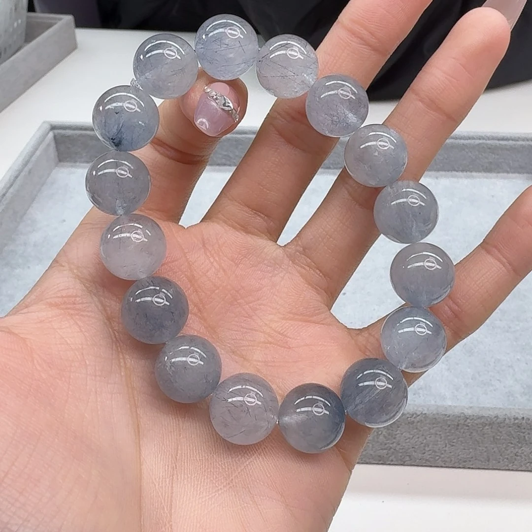 水晶手串未镶嵌C***a蓝兔毛