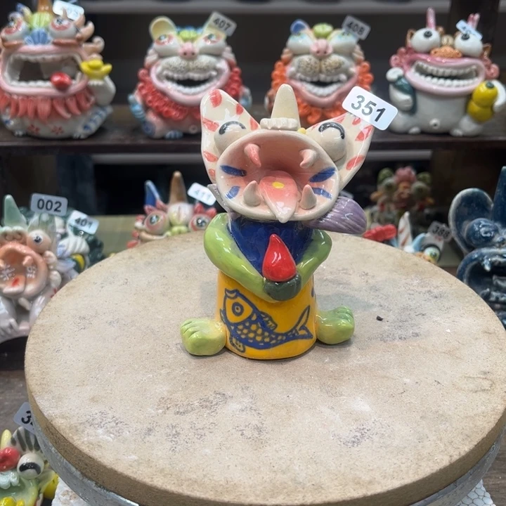 陶瓷纯手工抽象陶瓷摆件微瑕351