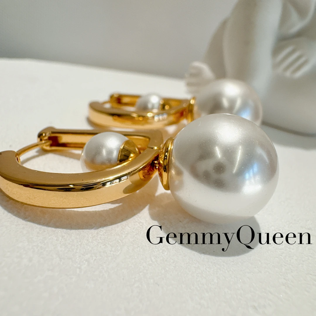 铜合金仿珍珠耳饰 GemmyQueen 高奢耳环GQ01071