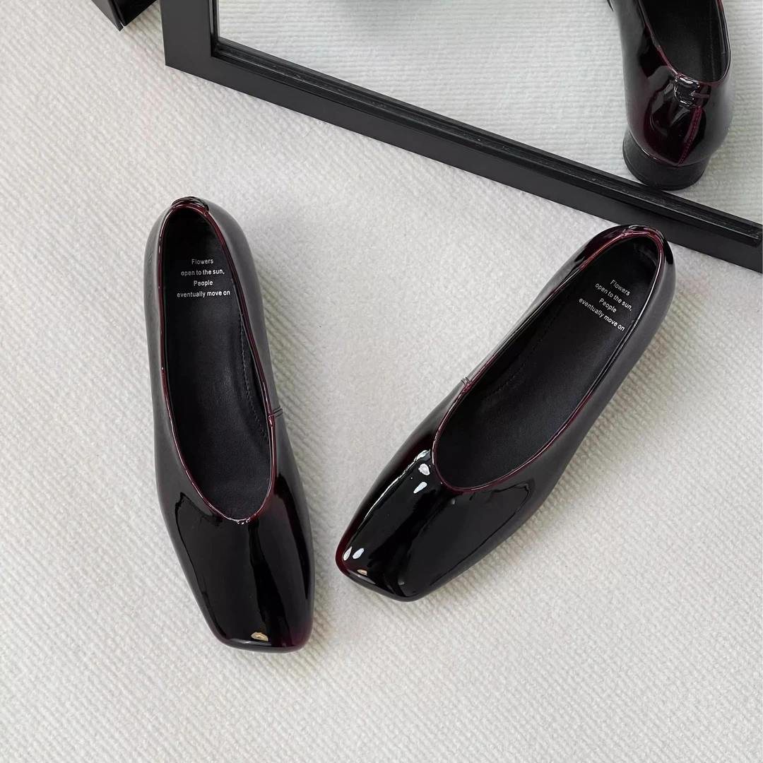 HUSSLOVE 渐变牛皮·跟高2.5CM·时尚百搭春夏新款渐变浅口单鞋