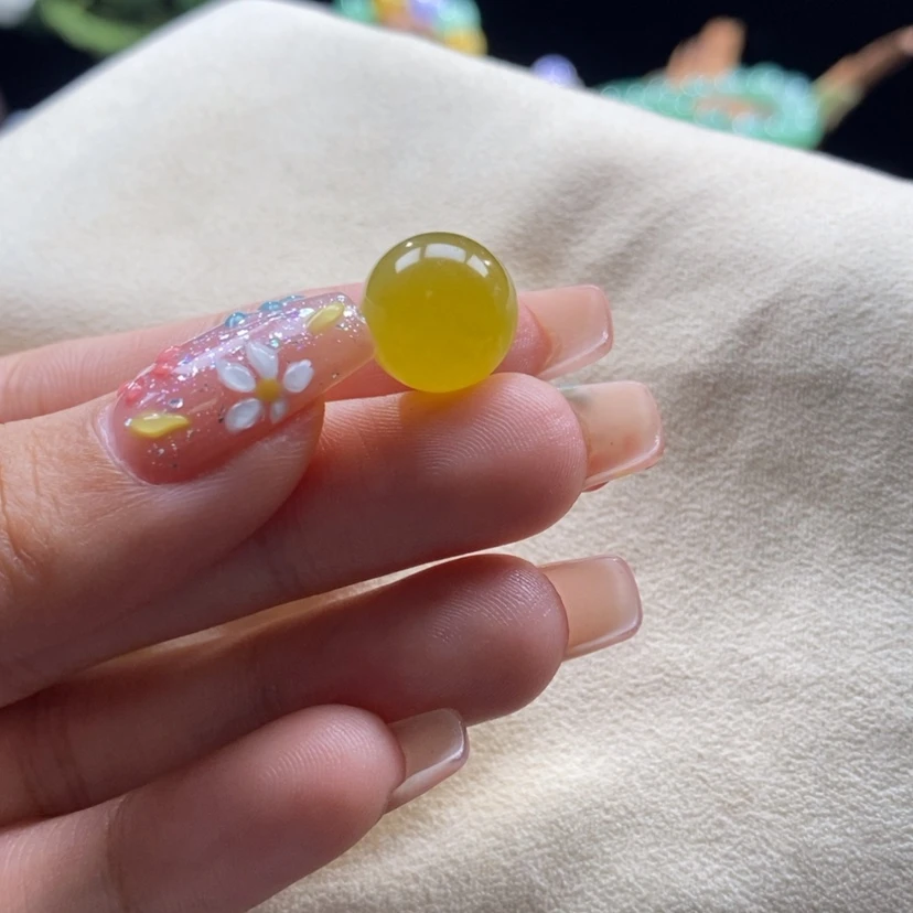 【闪购商品】翡翠颈饰未镶嵌秋月黄珠卡12.7