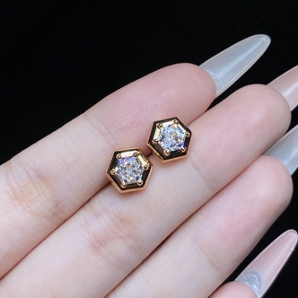 925银莫桑石银制品 【小北珠宝】S925银镶嵌莫桑耳钉12