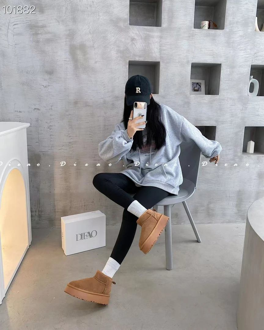 221货号时尚松糕底雪地棉鞋