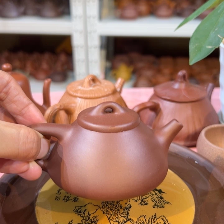 茶壶紫砂紫泥子冶和黄金子冶120cc
