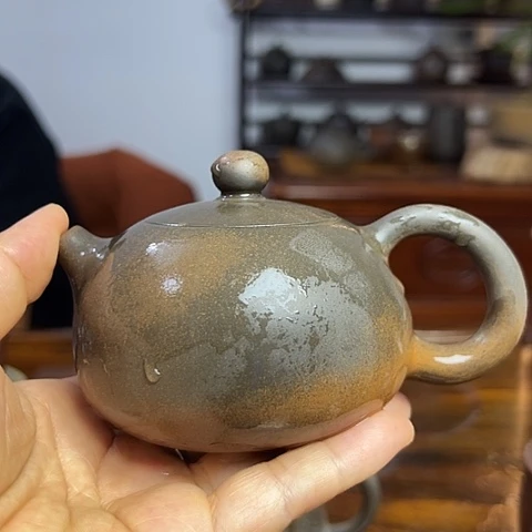 铝***子戬谷龙窑柴烧茶壶017