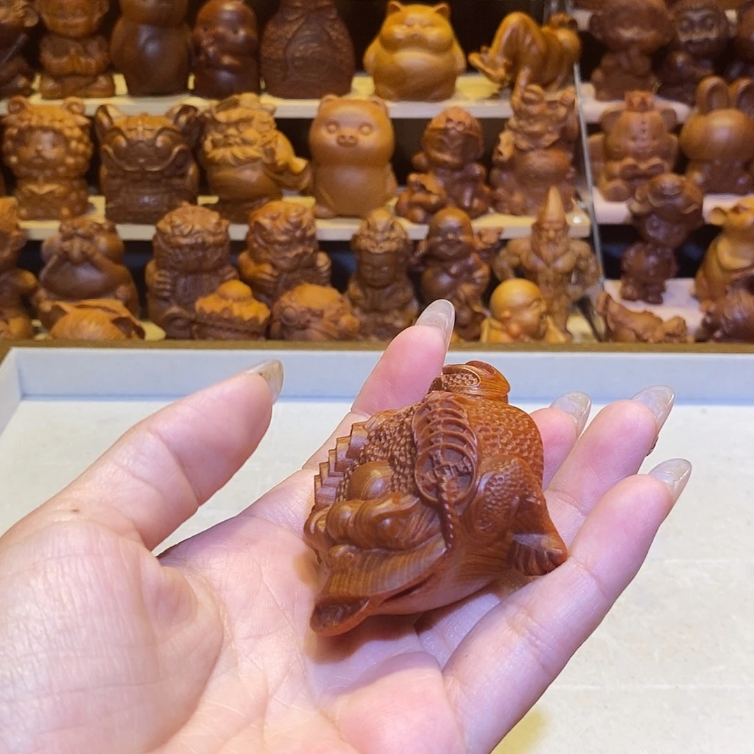 ****！木崖柏木雕手把件