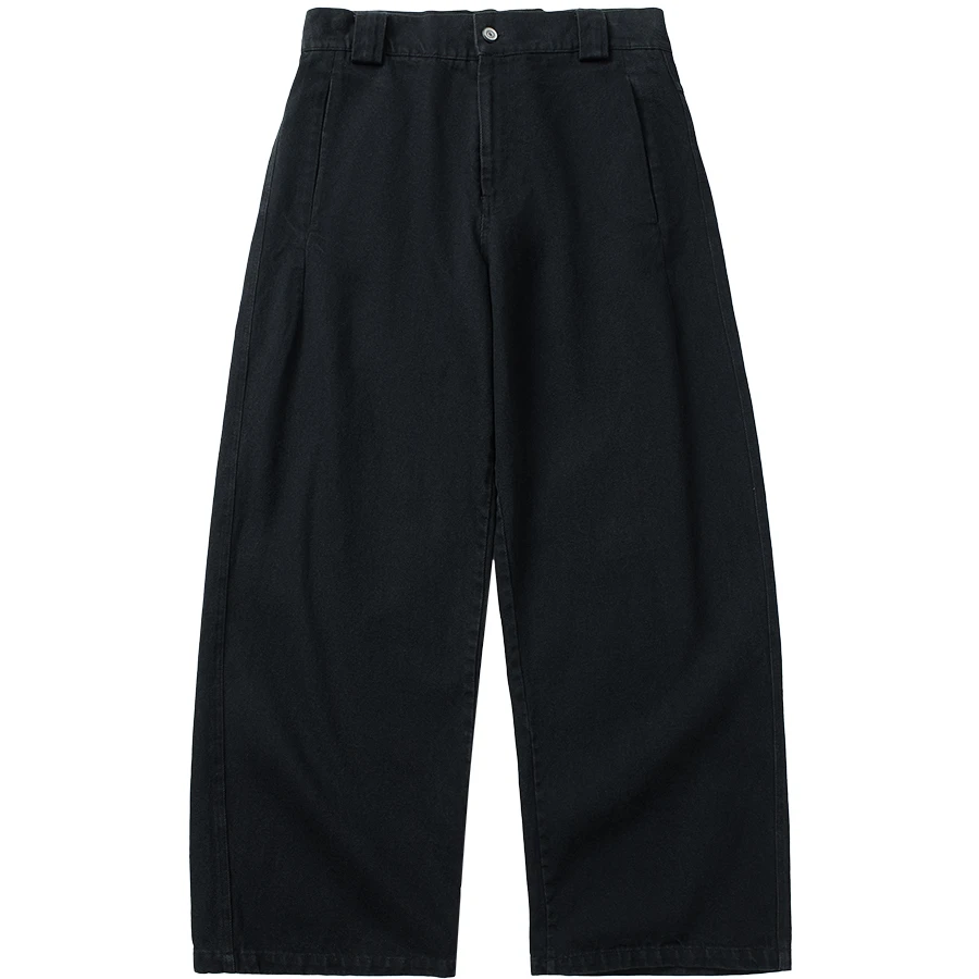 Yausye Pants 91 酵洗微弯刀 宽松黑色做旧 牛仔裤长裤