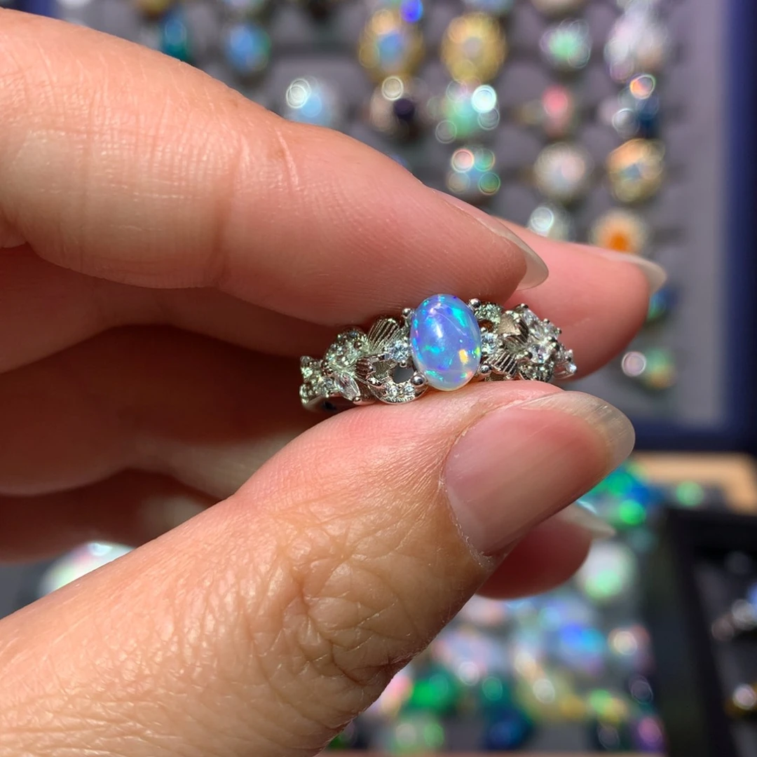 欧泊银S925镶嵌戒指款式