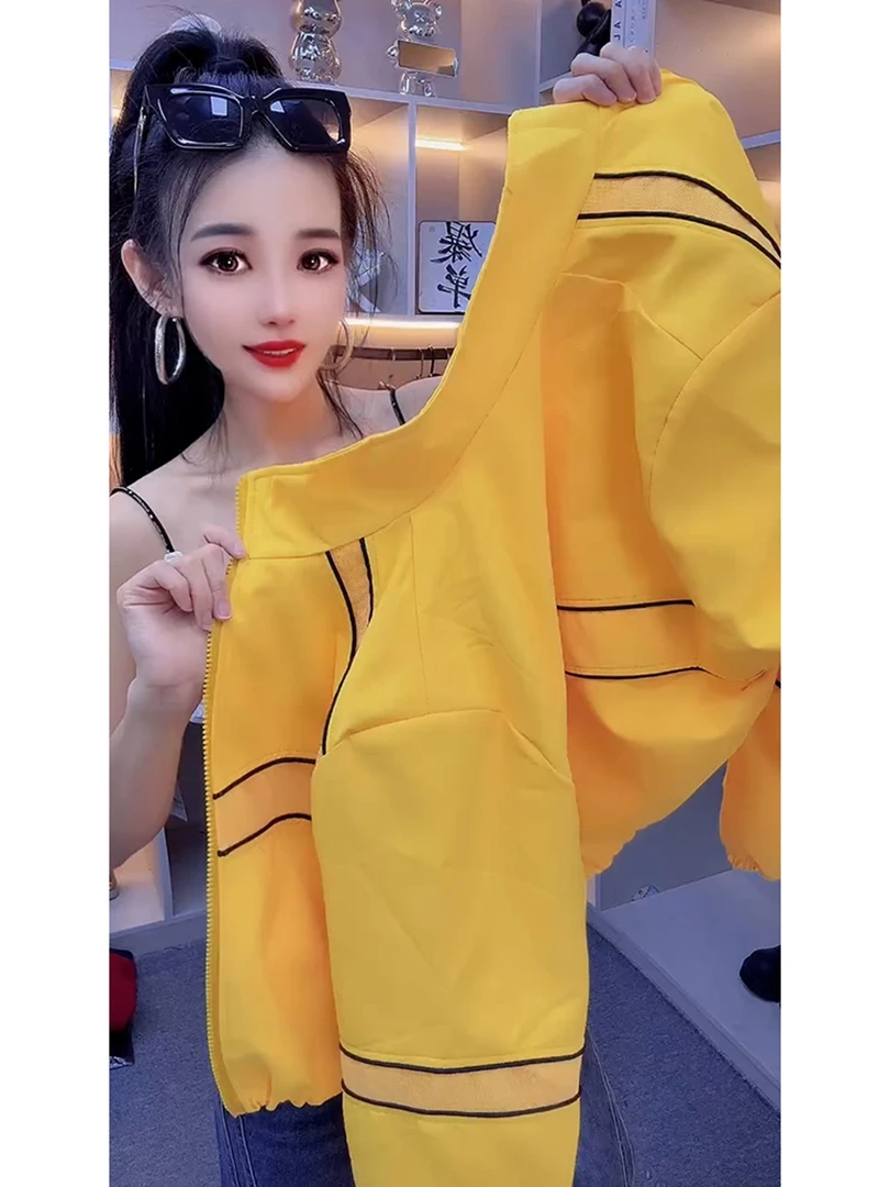 多巴胺洋气减龄高级感超好看上衣别致独特黄色棒球服夹克外套女秋