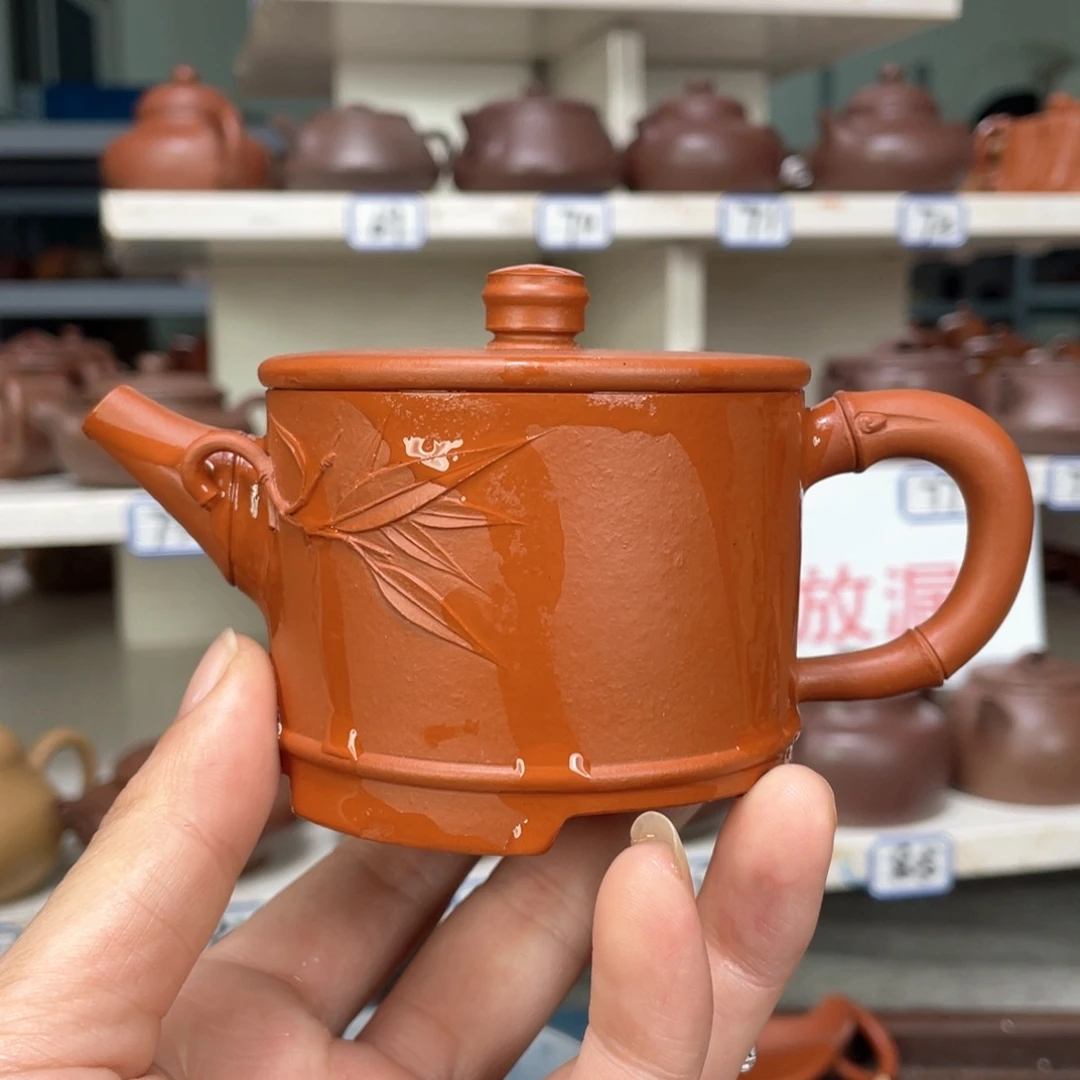 紫砂茶壶赵庄朱泥全手工160毫升