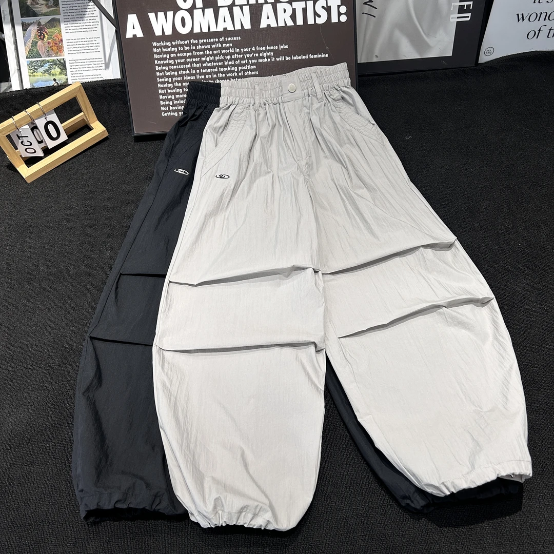 【HK潮牌童装】中大童2025夏季儿童休闲裤百搭宽松工装休闲裤523003