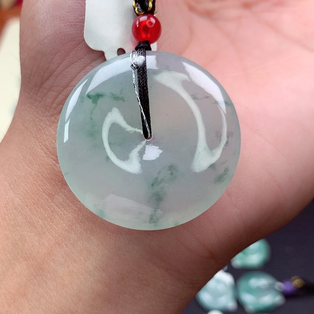 翡翠未镶嵌颈饰38 尺寸35.2-6.3