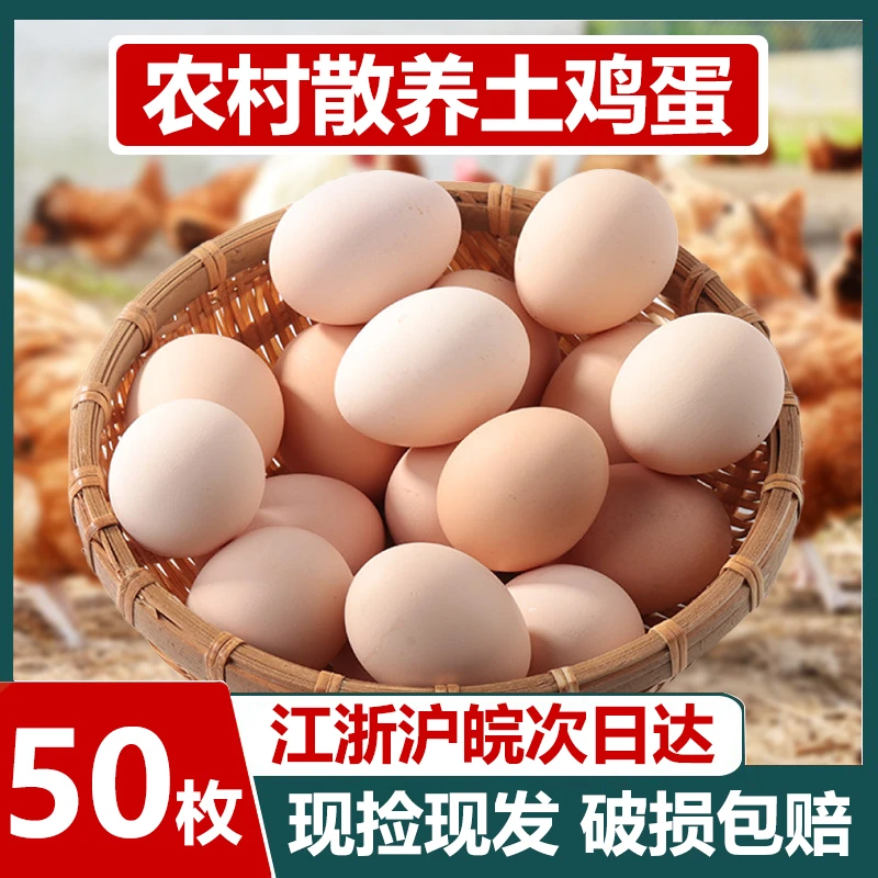 【50枚】农村土鸡蛋 江浙沪皖次日达