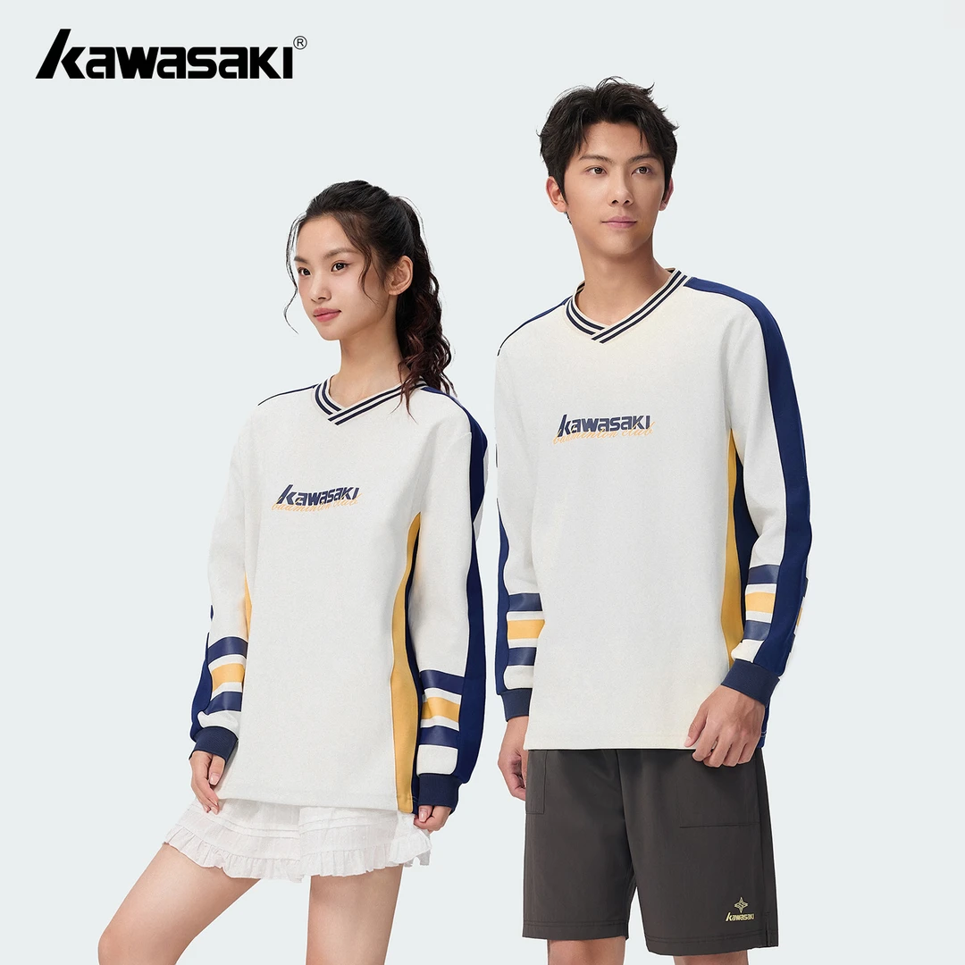 kawasaki/川崎秋冬季羽毛球服运动长袖男女透气速干保暖防风卫衣