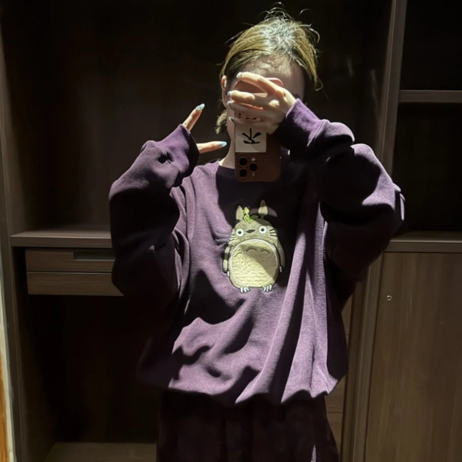 龙猫刺绣！抓绒加厚松弛感卫衣！GZ6563