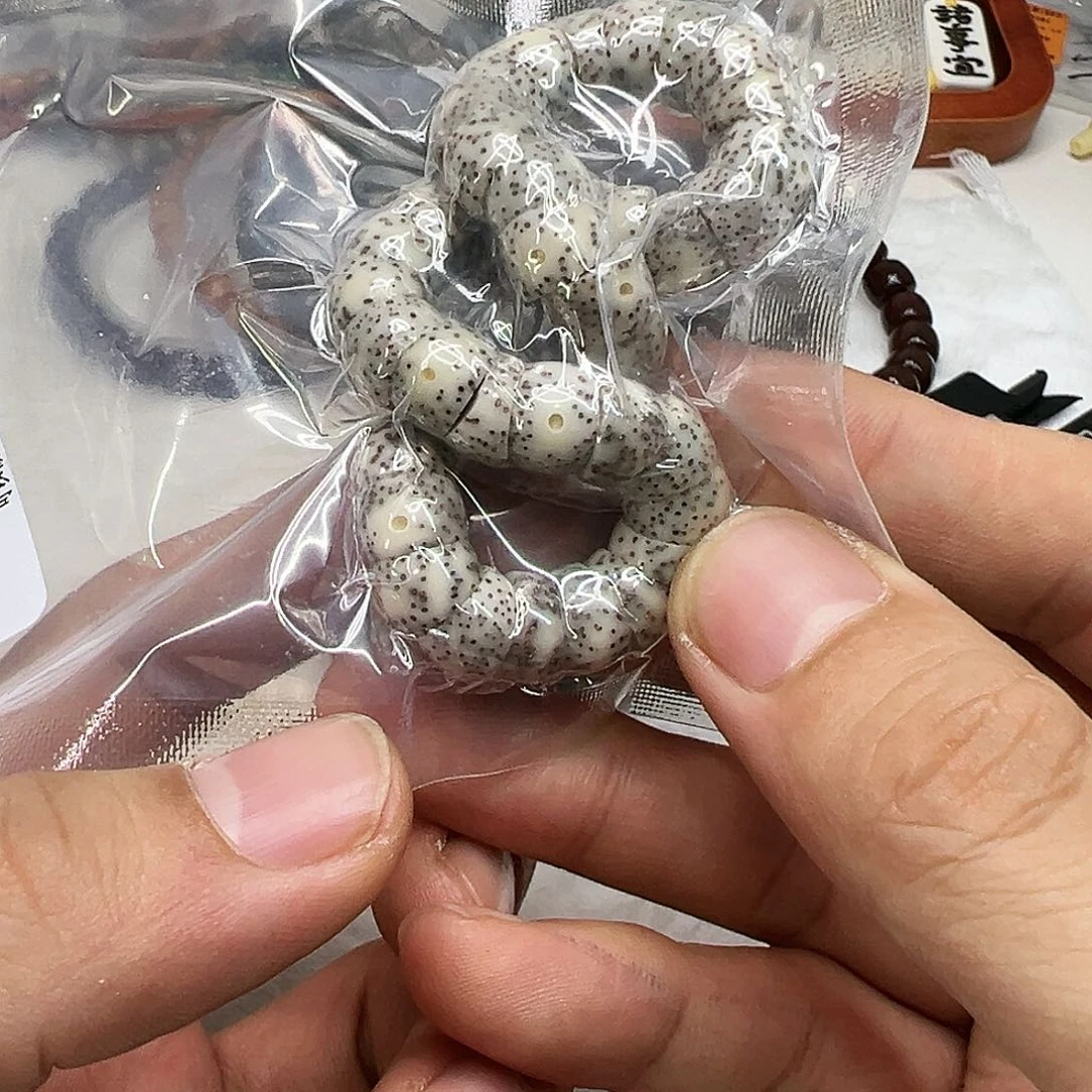 星月菩提手串90卓越糯冰石玉星月菩提单圈猪大肠10