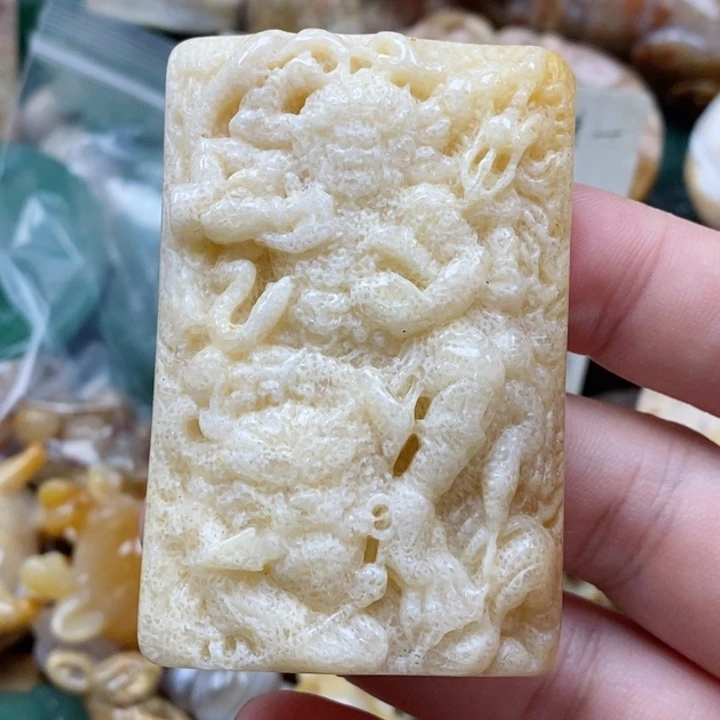 硅化珊瑚（珊瑚玉）未镶嵌颈饰