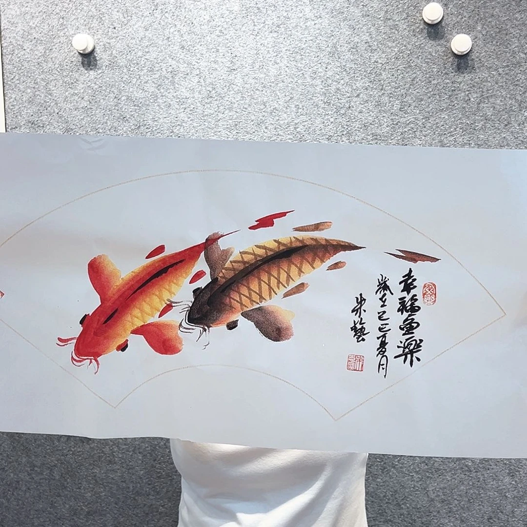 国画鱼系列纯手鱼