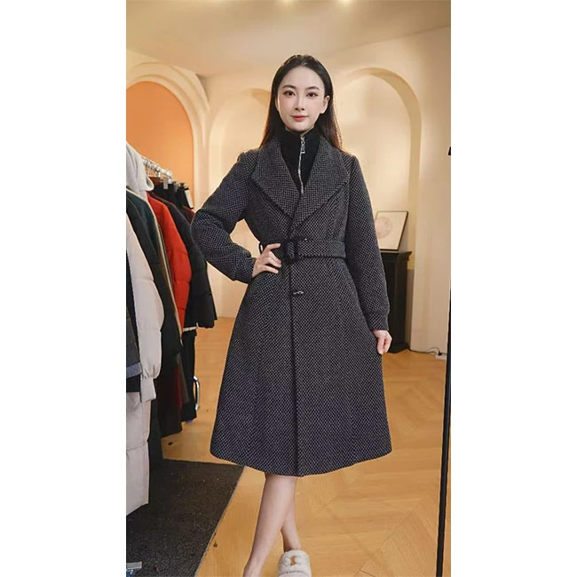 L8240 法式气质2024年秋季时尚新款洋气减龄显瘦遮肉连衣裙