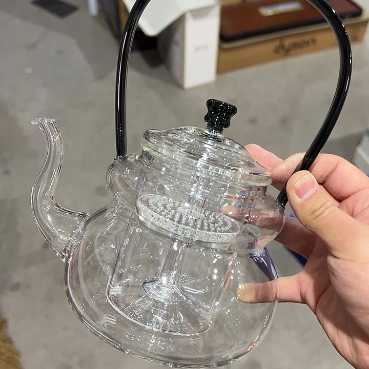 烟灰色 提梁葫芦壶