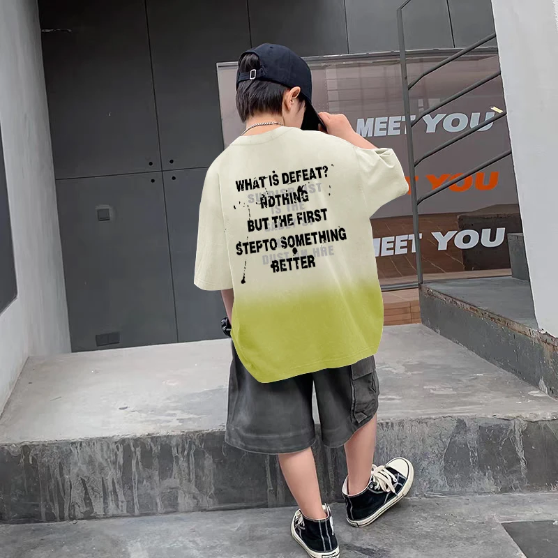 【100%纯棉】儿童T恤短袖外贸品质童装2025款中大童男童夏款半袖潮T