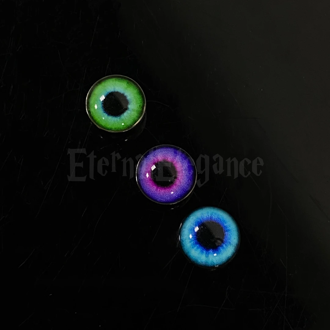 钛钢耳饰 Eternal三色瞳孔眼睛舌钉钛钢材质双头可拆卸穿刺饰品