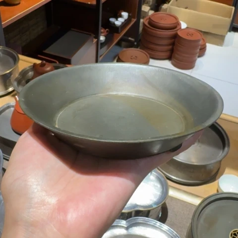 下****潮州回流老锡圆壶承三脚