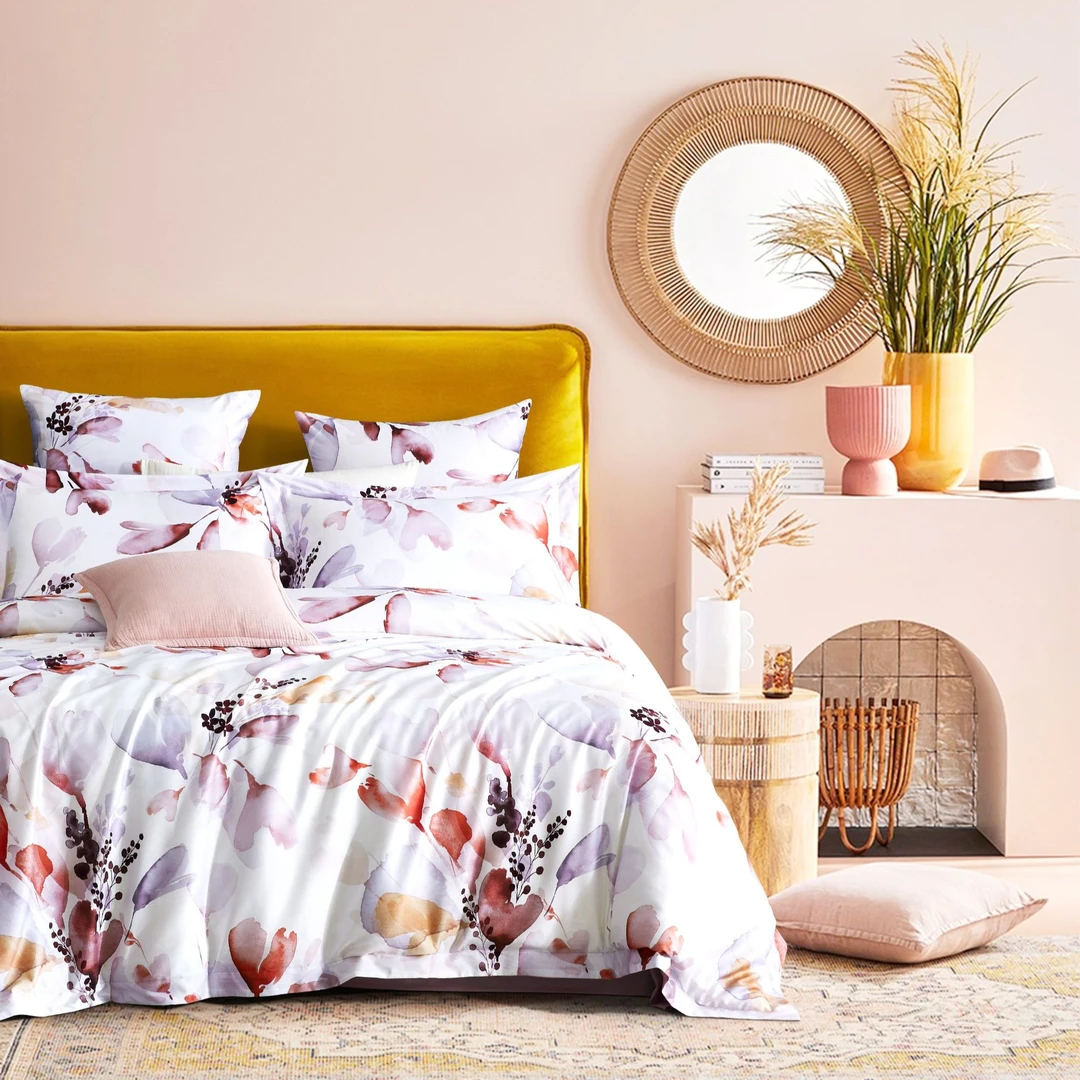 60支天丝棉缎纹四件套 朝露昙花【年会】