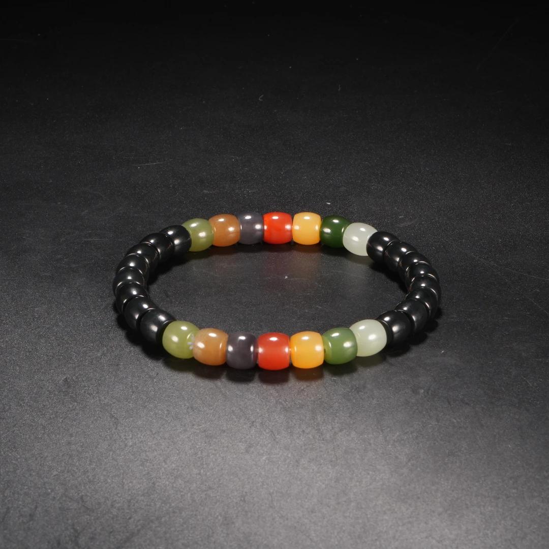 lot27和田玉多宝手串/保利拍卖