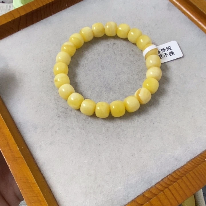 蜜蜡裸石未镶嵌串