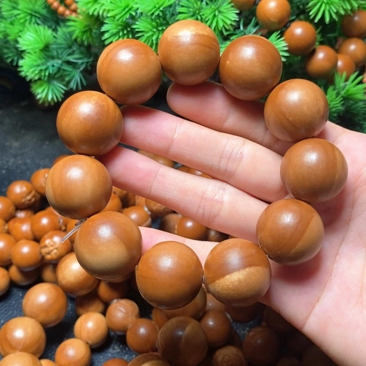 低***语橄榄核手串2.2尺寸光珠