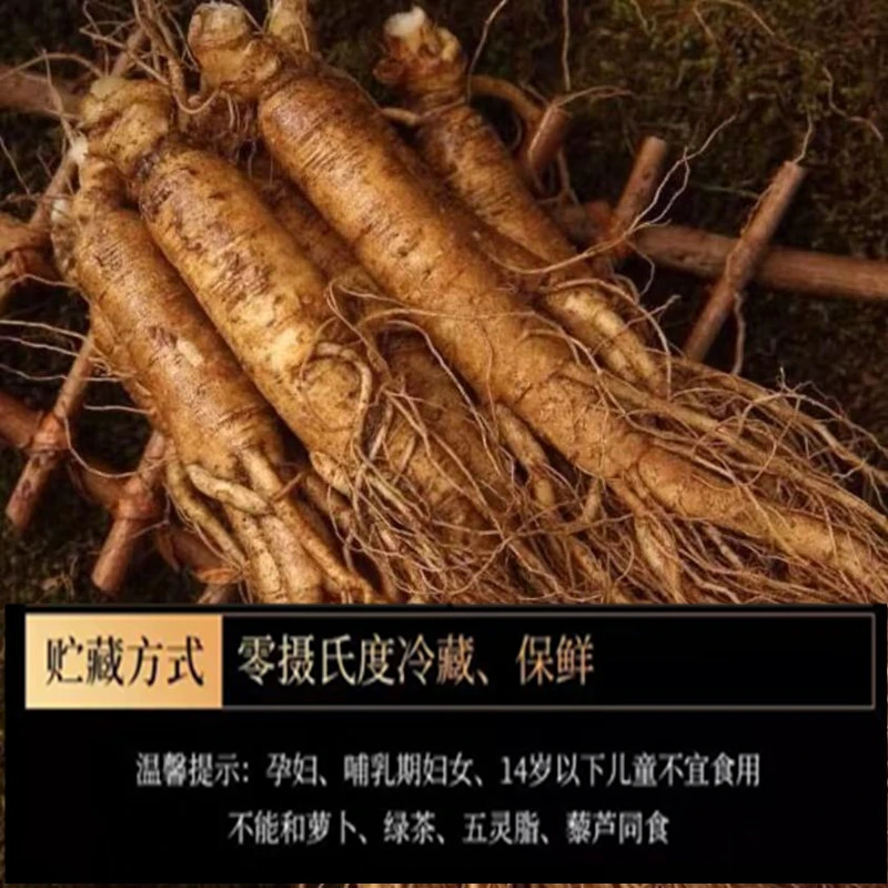 长白山新鲜人参泡酒嘎嘎大个头4根（微残）