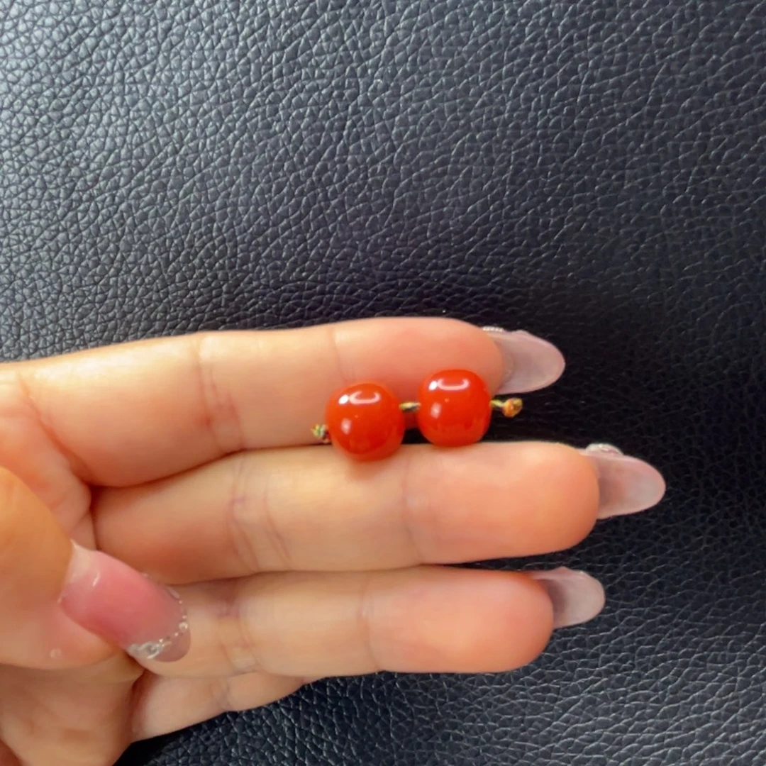 南红玛瑙珠子未镶嵌海**雨